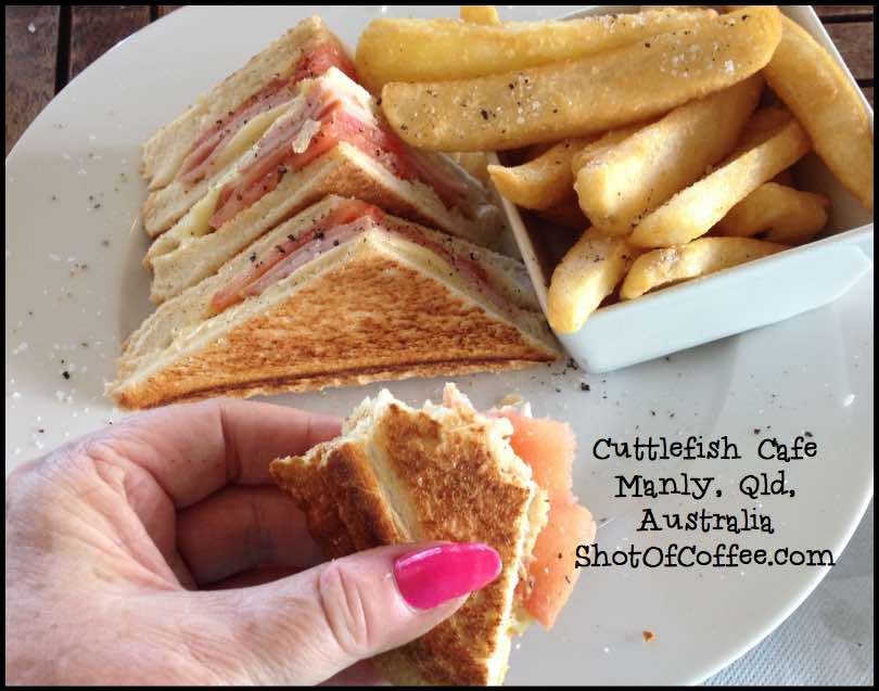Cuttlefish Cafe Ham, Cheese, Tomato toasted sandwich